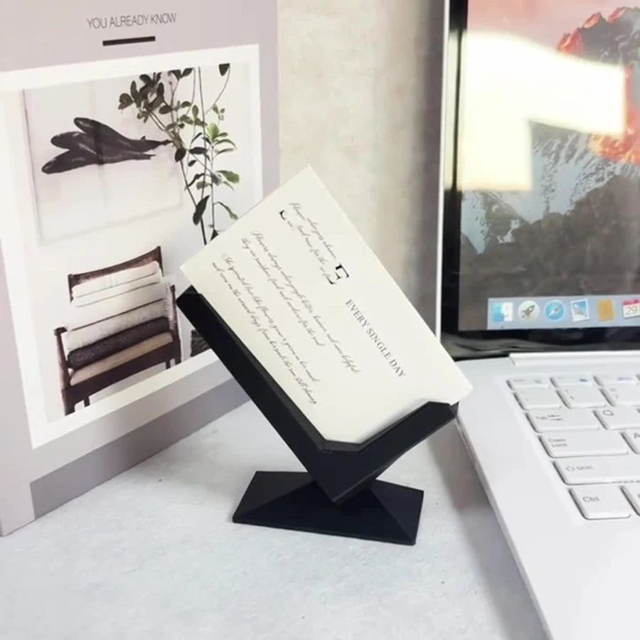 Business card holder for purchasing products, minimalist design, desk organizer, modern desktop storage solution, perfect gift