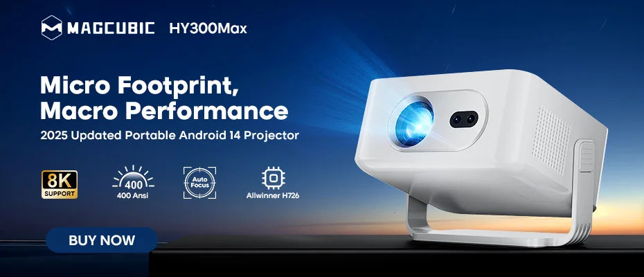 4K Android Projector - 290 ANSI Lumens Home Cinema