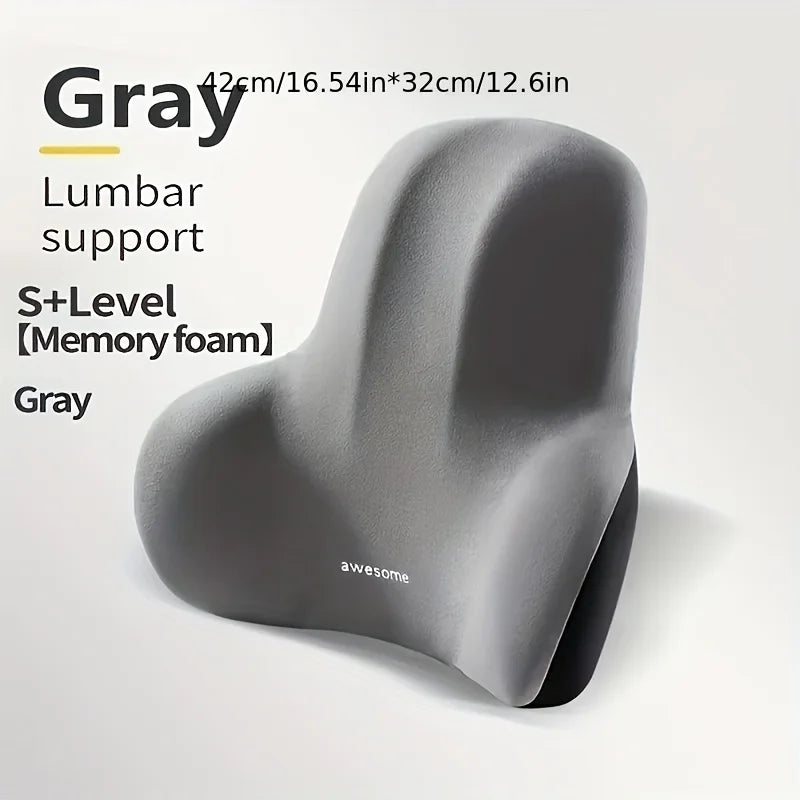 Memory Foam Lumbar Support Cushion for Chair & Car