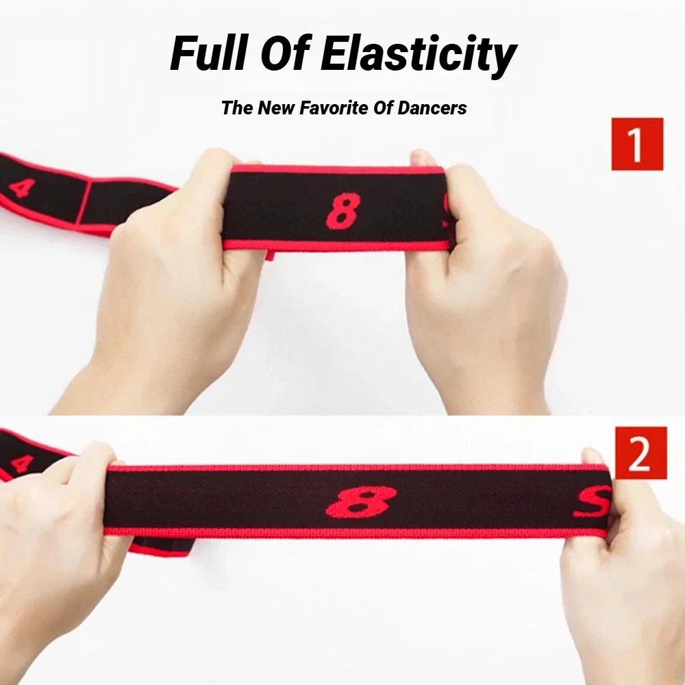 8-Section Yoga Stretching Belt - Dance & Pilates Fitness Band