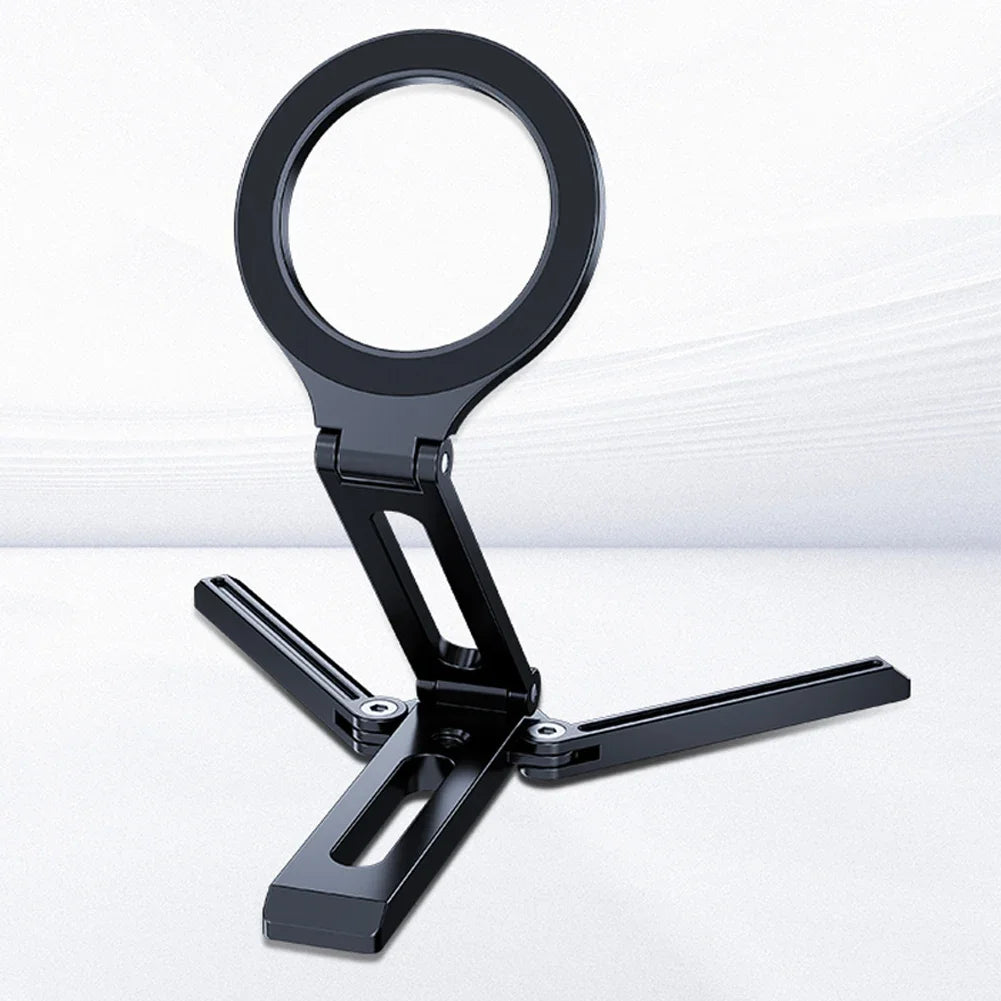 Magnetic Phone Tripod Multifunctional Smartphone Desk Stand Portable Desktop Phone Mount for Cell Phone Video Recording Travel