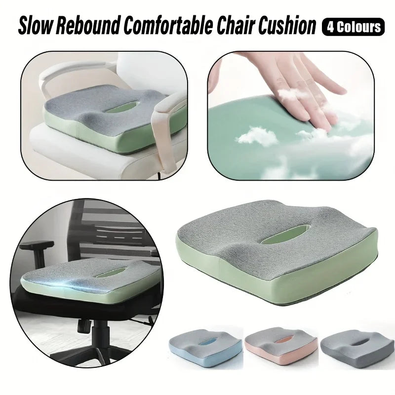 Ergonomic 3-Zone Office Seat Cushion with Lumbar Support