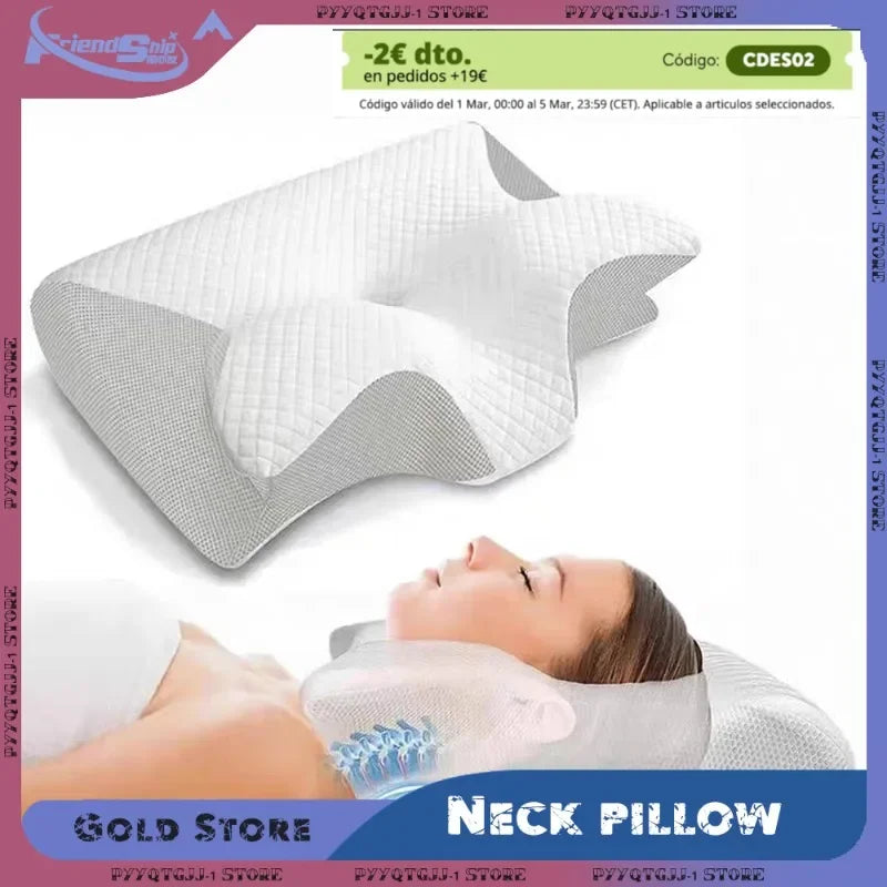 Butterfly Memory Foam Neck Pillow for Pain Relief