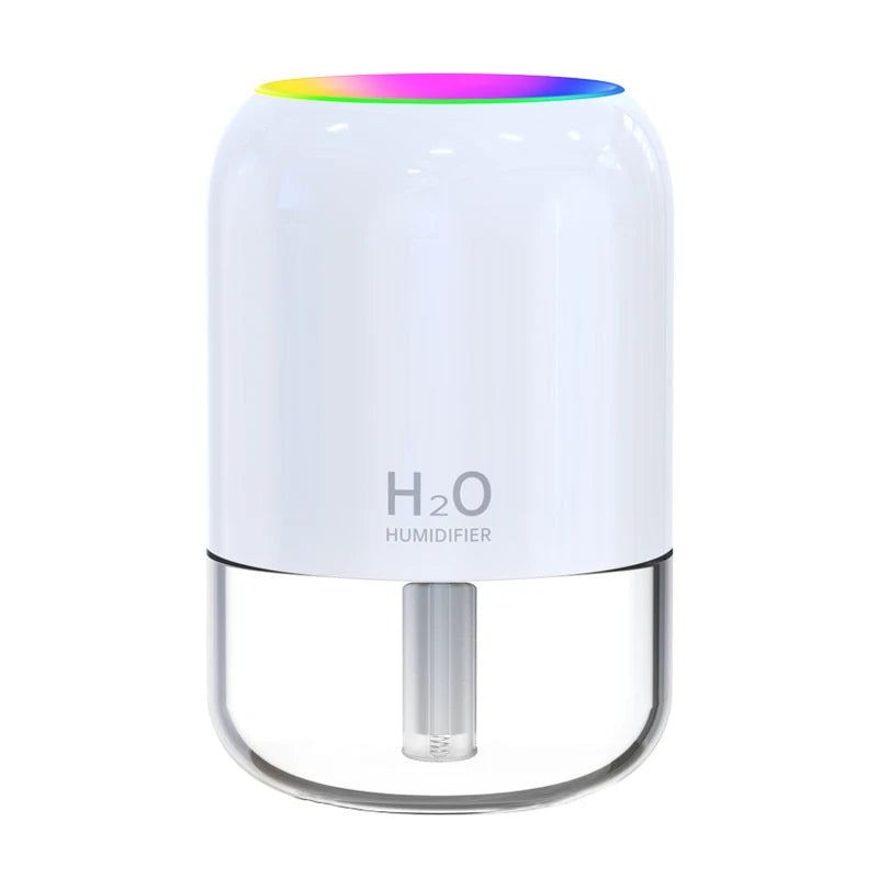 Mini Air Humidifier with LED Light for Bedroom & Office