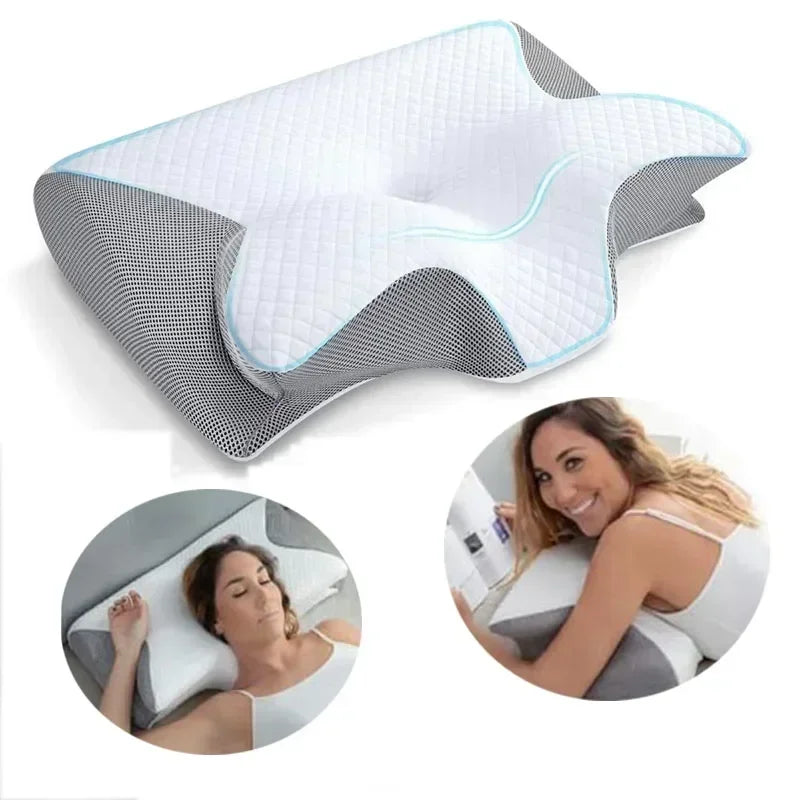 Butterfly Memory Foam Neck Pillow for Pain Relief
