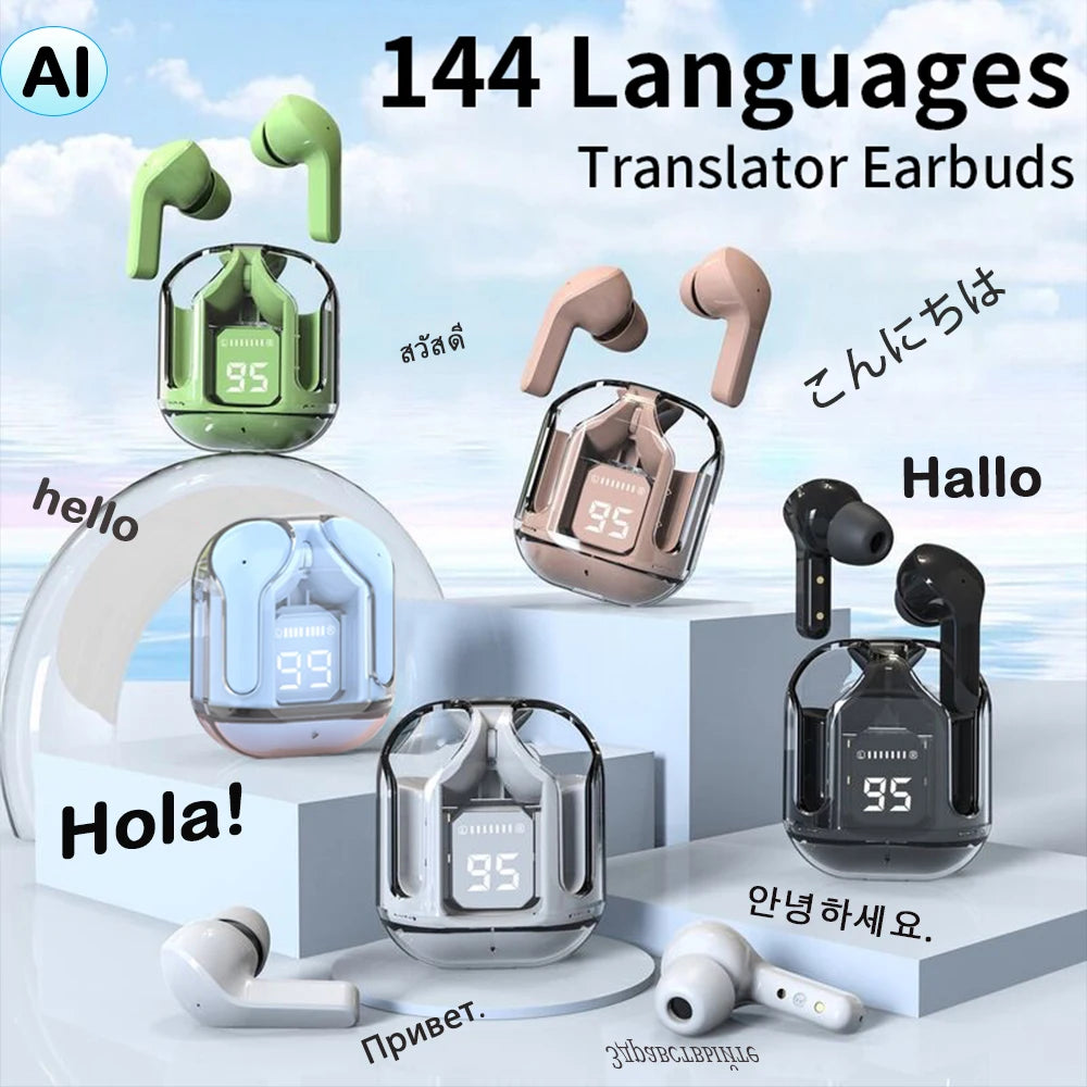 AI Translation Wireless Earbuds - Noise Reduction Sports Earphones