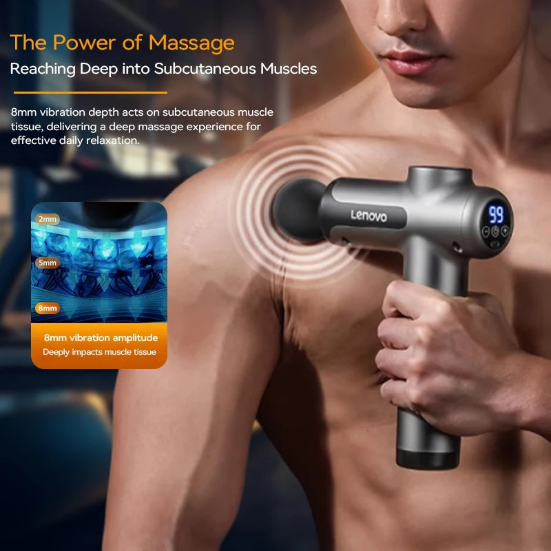 Wireless Massage Gun with 8 Heads - Rechargeable