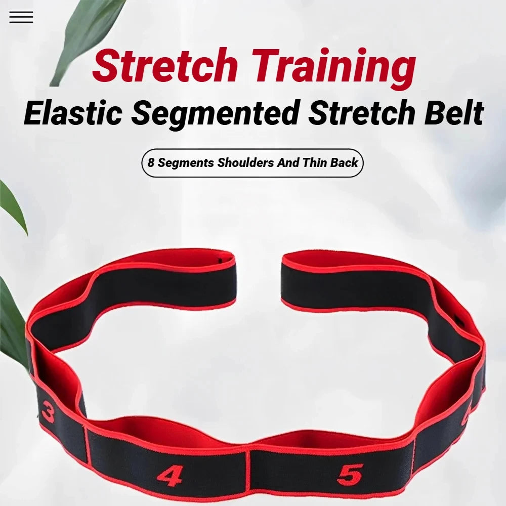 8-Section Yoga Stretching Belt - Dance & Pilates Fitness Band