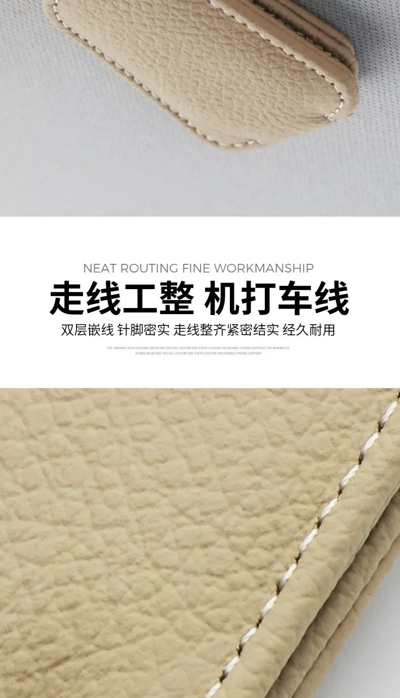 Magnetic Car Sunglasses Holder - Leather Visor Clip & Ticket Organizer