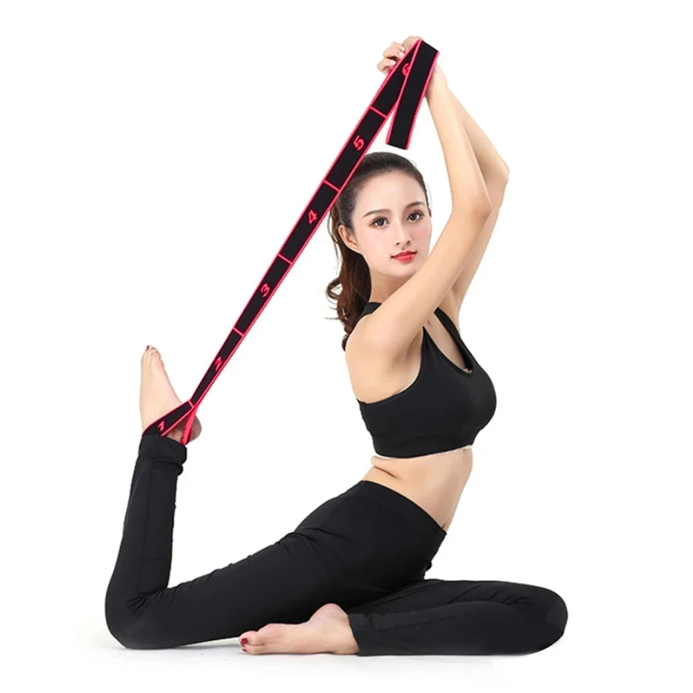 8-Section Yoga Stretching Belt - Dance & Pilates Fitness Band
