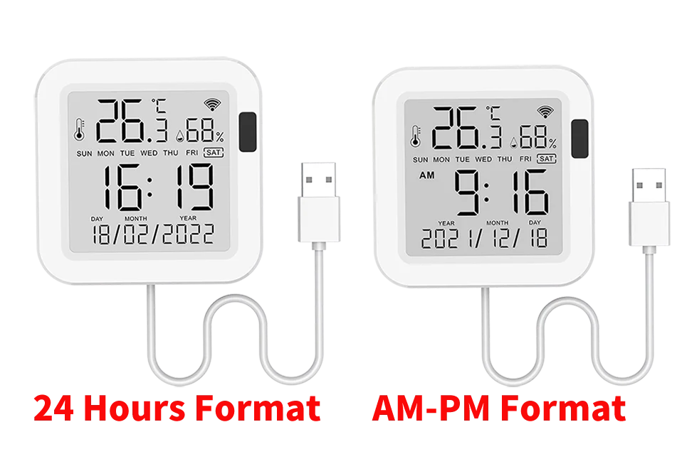 WiFi Temperature & Humidity Sensor with Backlight - Smart Home Monitor