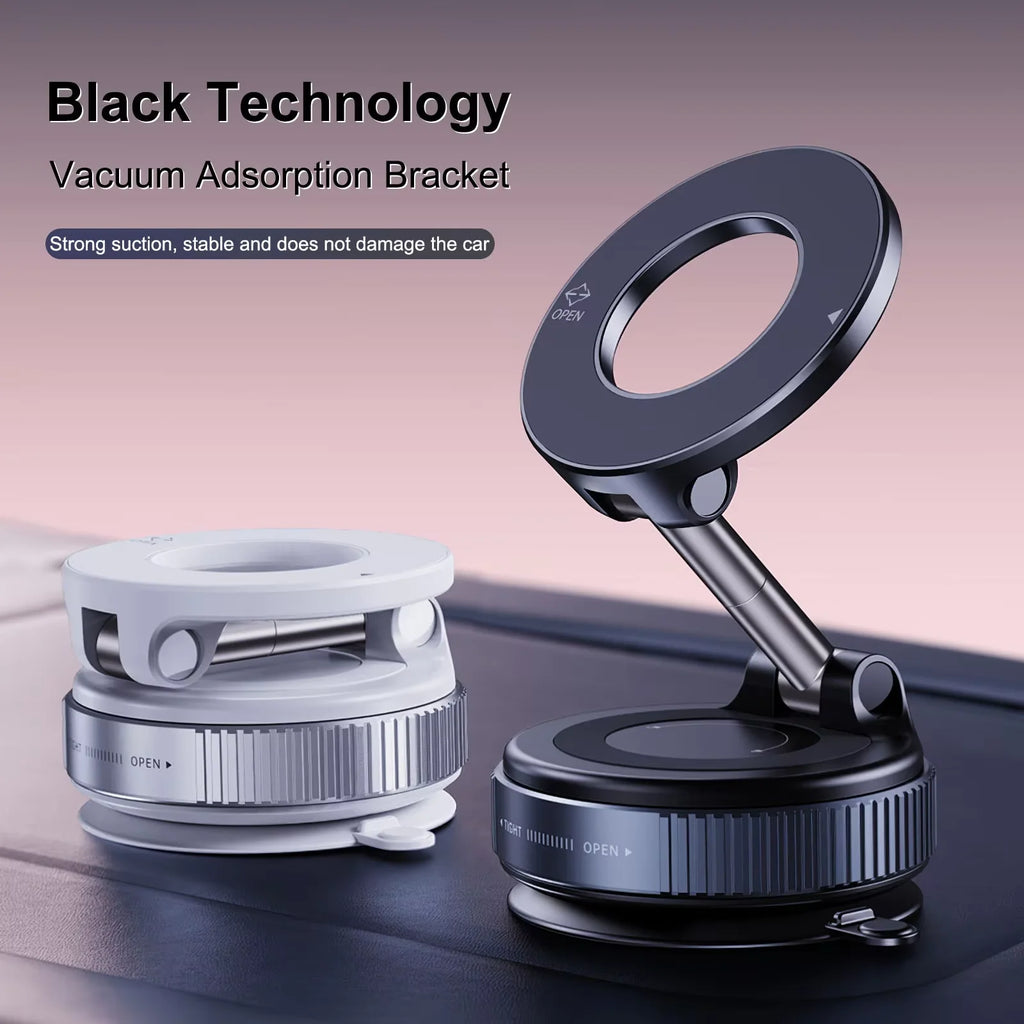 Mobile phone holder magnetic car vacuum adsorption rotating folding two-way suction cup dedicated portable home use