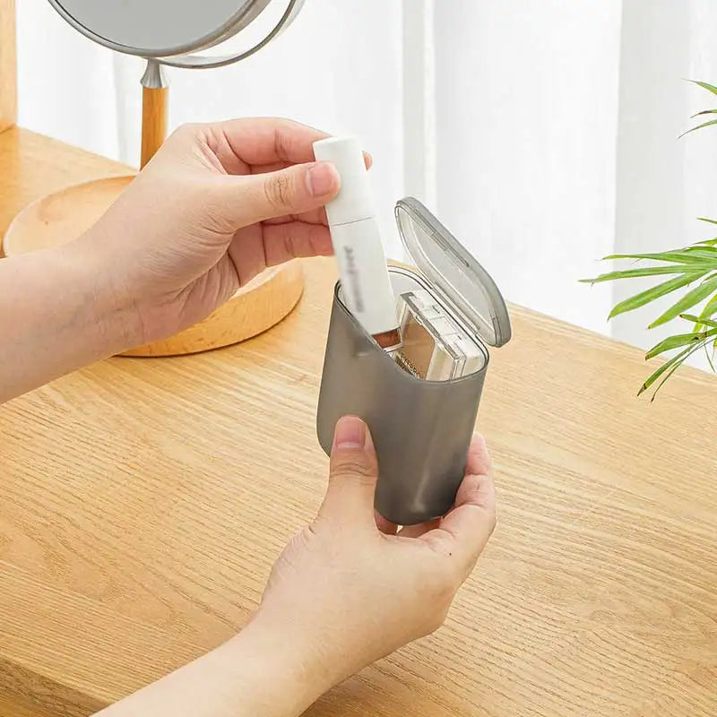 Portable Cable Storage Box Wound Headphone Cable Charger Storage Box Drawer Sorting Boxes with Cover Makeup Lipstick Holder Case