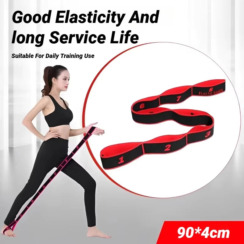 8-Section Yoga Stretching Belt - Dance & Pilates Fitness Band