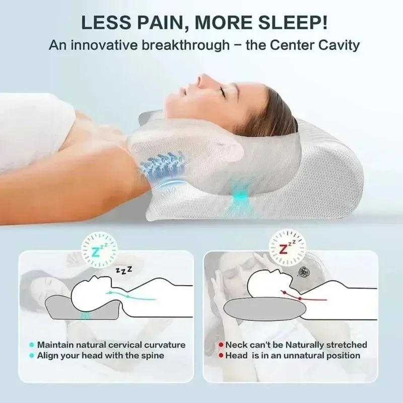 Butterfly Memory Foam Neck Pillow for Pain Relief