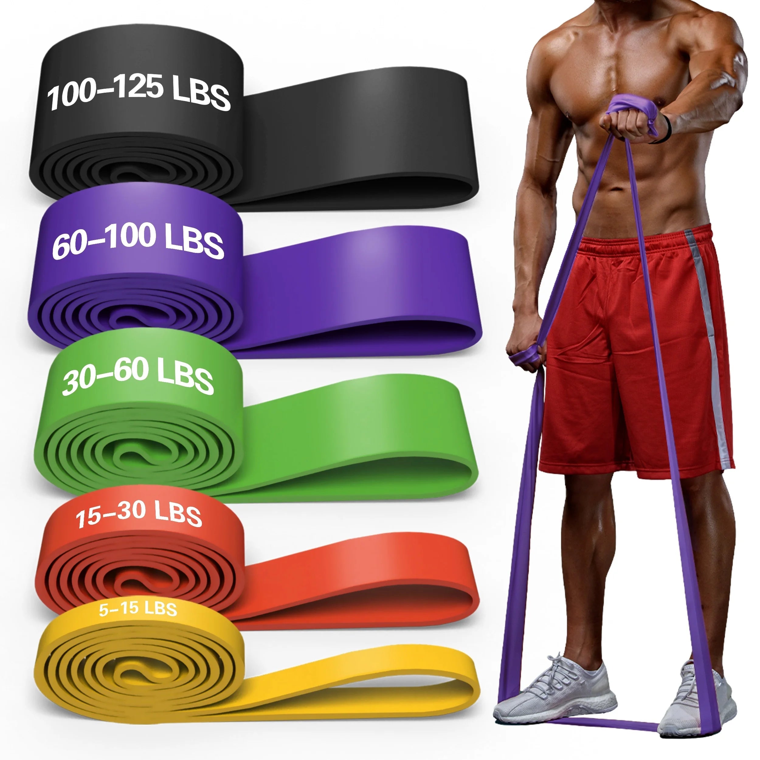 Yoga Resistance Band - Fitness Pull Belt for Strength Training