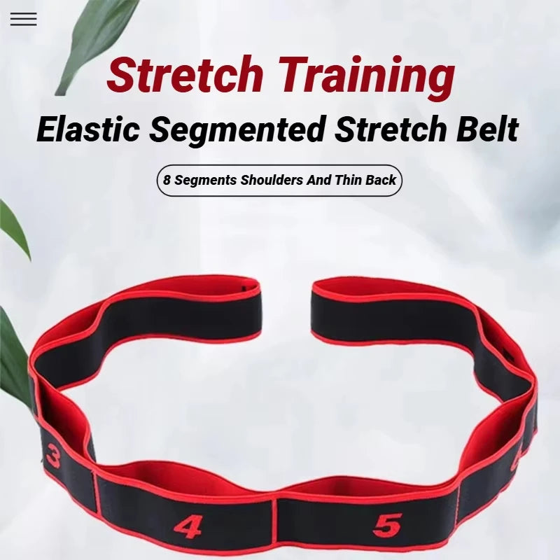 8-Section Yoga Stretching Belt - Dance & Pilates Fitness Band