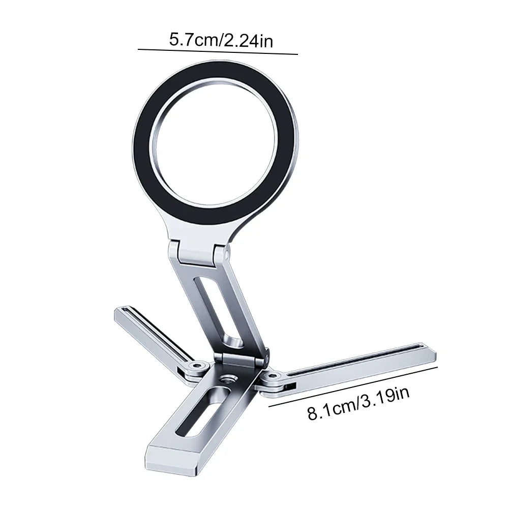 Magnetic Phone Tripod Multifunctional Smartphone Desk Stand Portable Desktop Phone Mount for Cell Phone Video Recording Travel