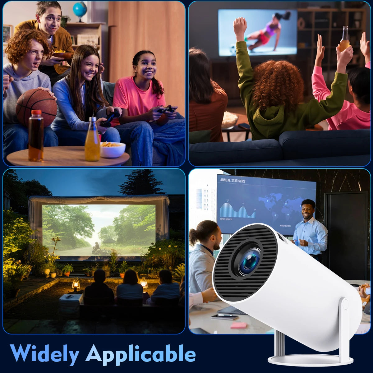 4K Android Projector - 290 ANSI Lumens Home Cinema