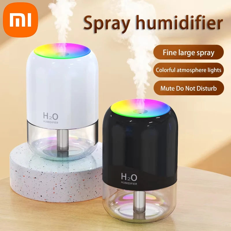 Mini Air Humidifier with LED Light for Bedroom & Office
