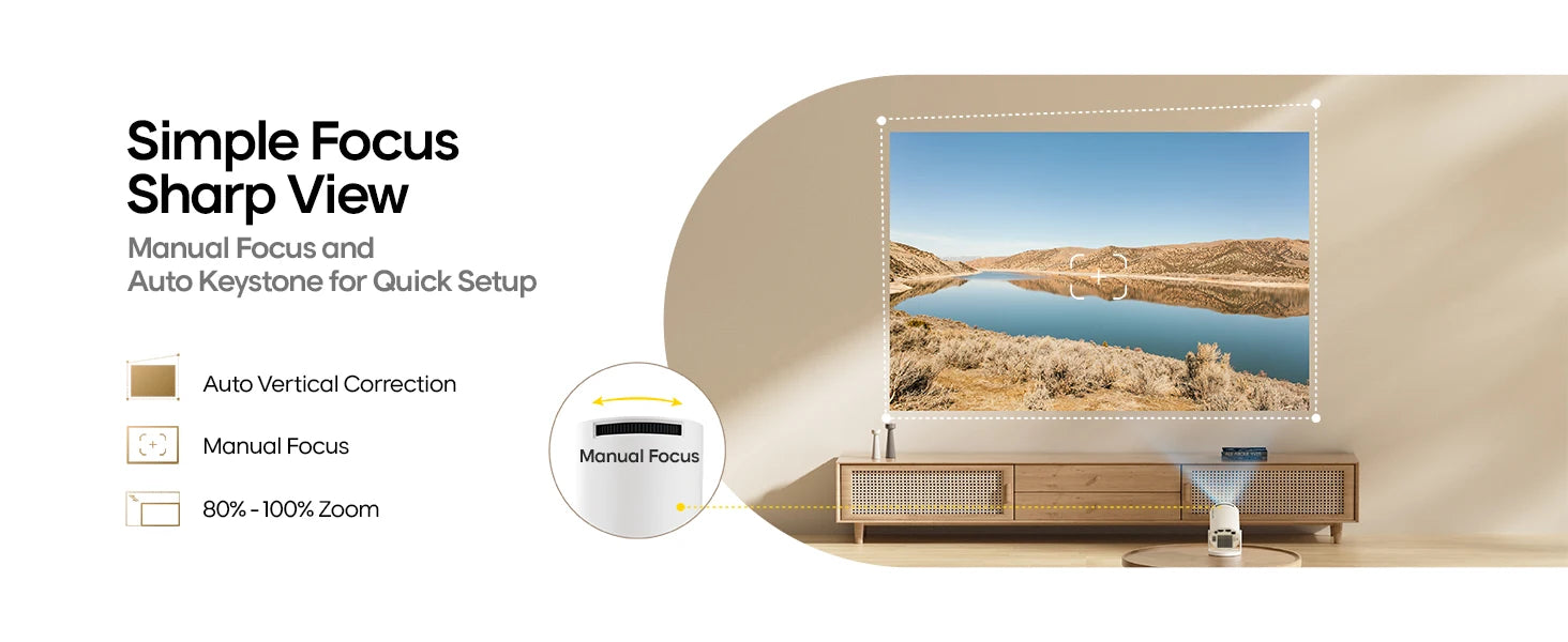 4K Android Projector - 290 ANSI Lumens Home Cinema