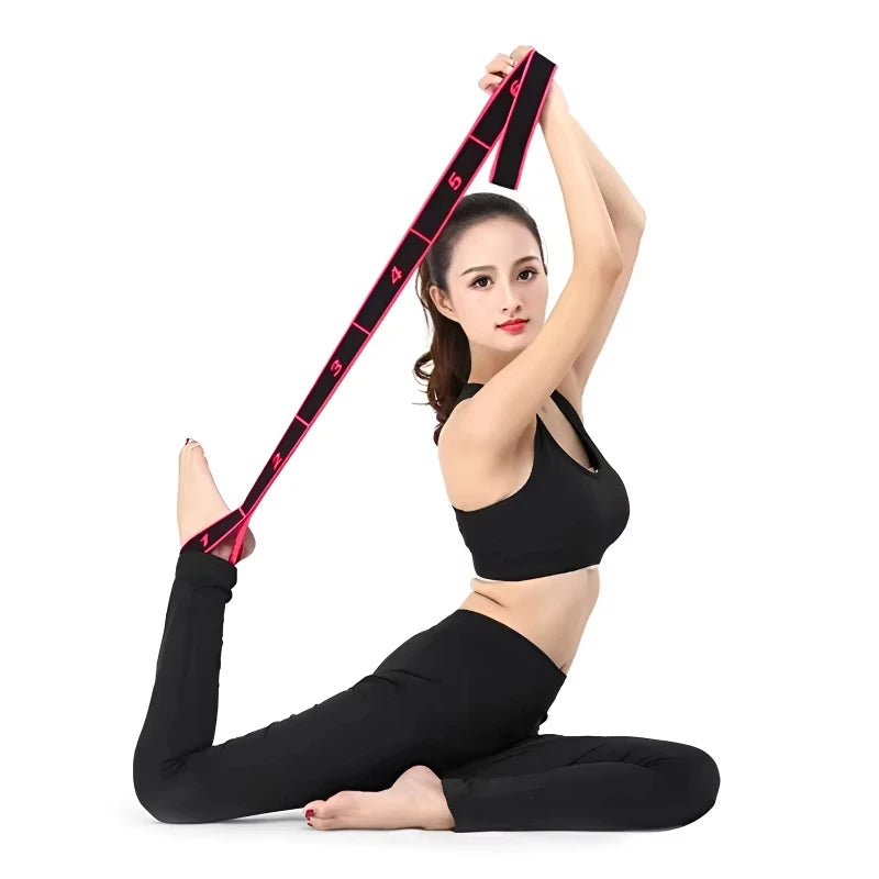 8-Section Yoga Stretching Belt - Dance & Pilates Fitness Band