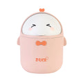 Mini Desktop Trash Can With Lid Portable Cute Cartoon Trash Bin Bedroom Organizer Office Car Small Trash Can Stationery Storage