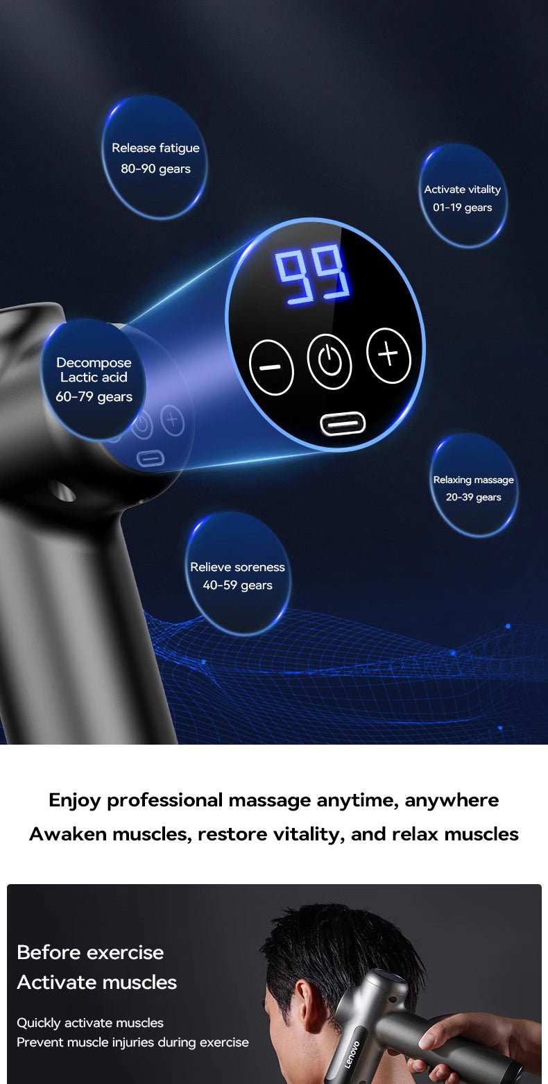 Wireless Massage Gun with 8 Heads - Rechargeable