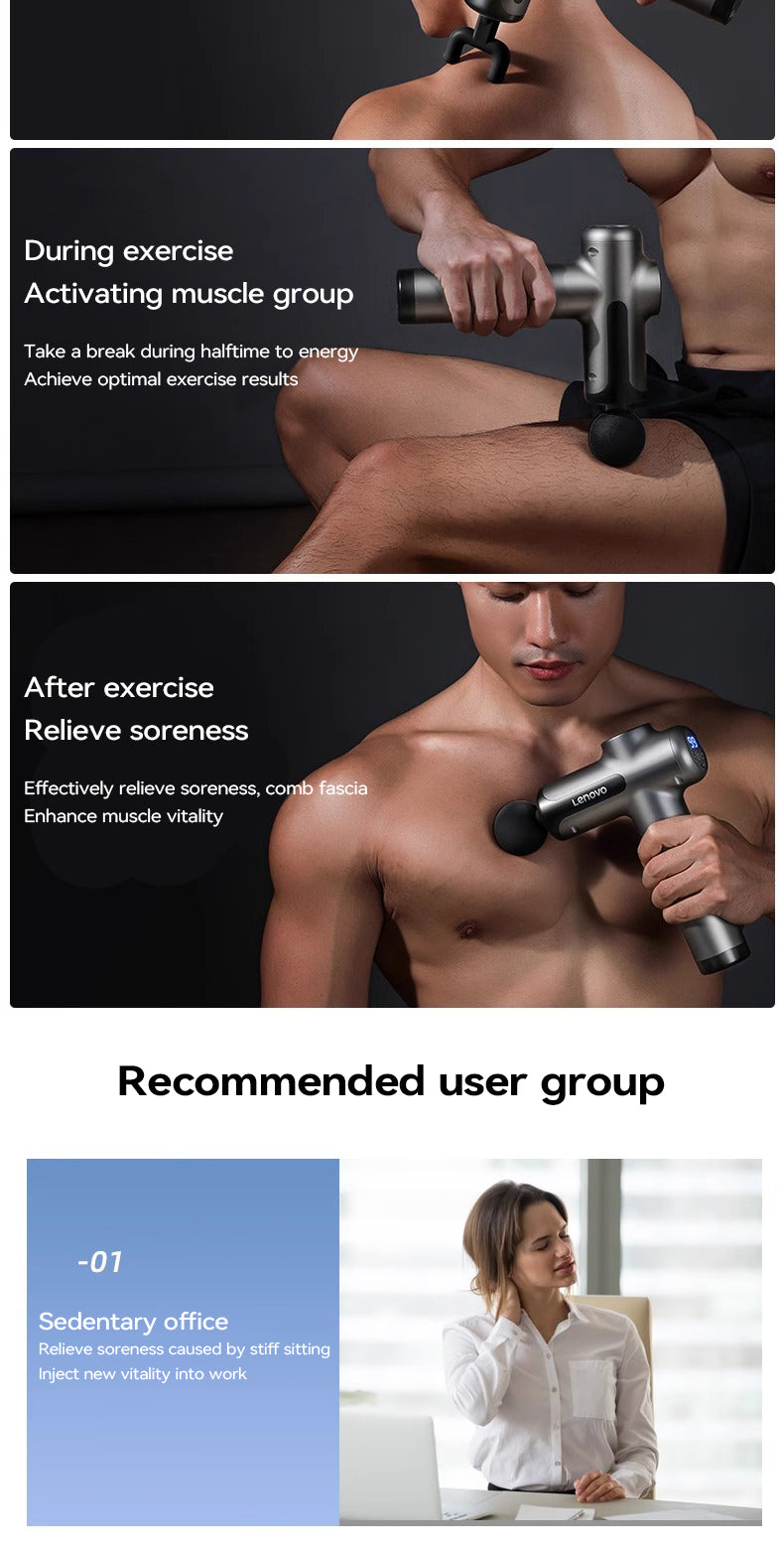 Wireless Massage Gun with 8 Heads - Rechargeable